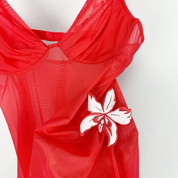 VICTORIAS SECRET Sheer Embroidered Bra Sli… - Picture 4 of 8